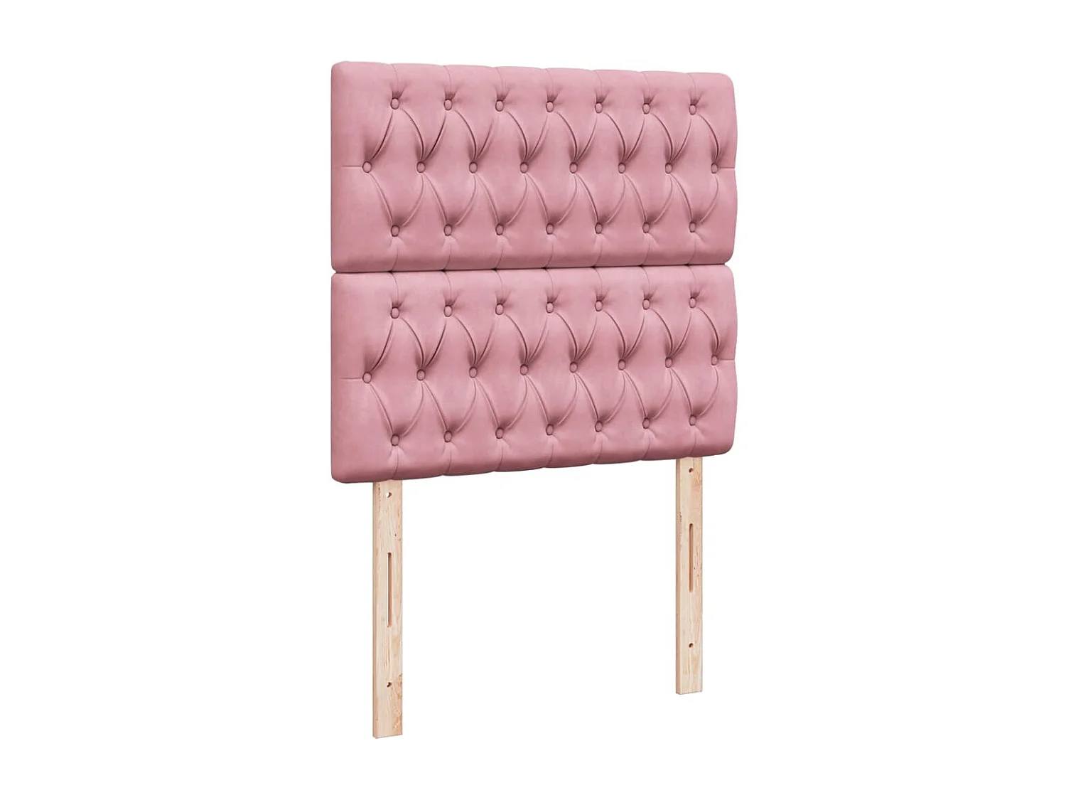 Cama box spring con colchón terciopelo rosa 90x190 cm