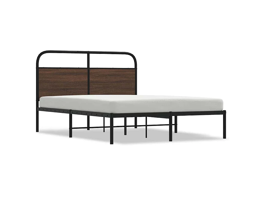 Bedframe zonder matras bewerkt hout bruin eikenkleur 140x190 cm