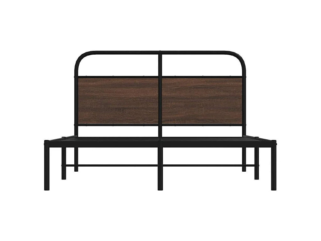 Bedframe zonder matras bewerkt hout bruin eikenkleur 140x190 cm
