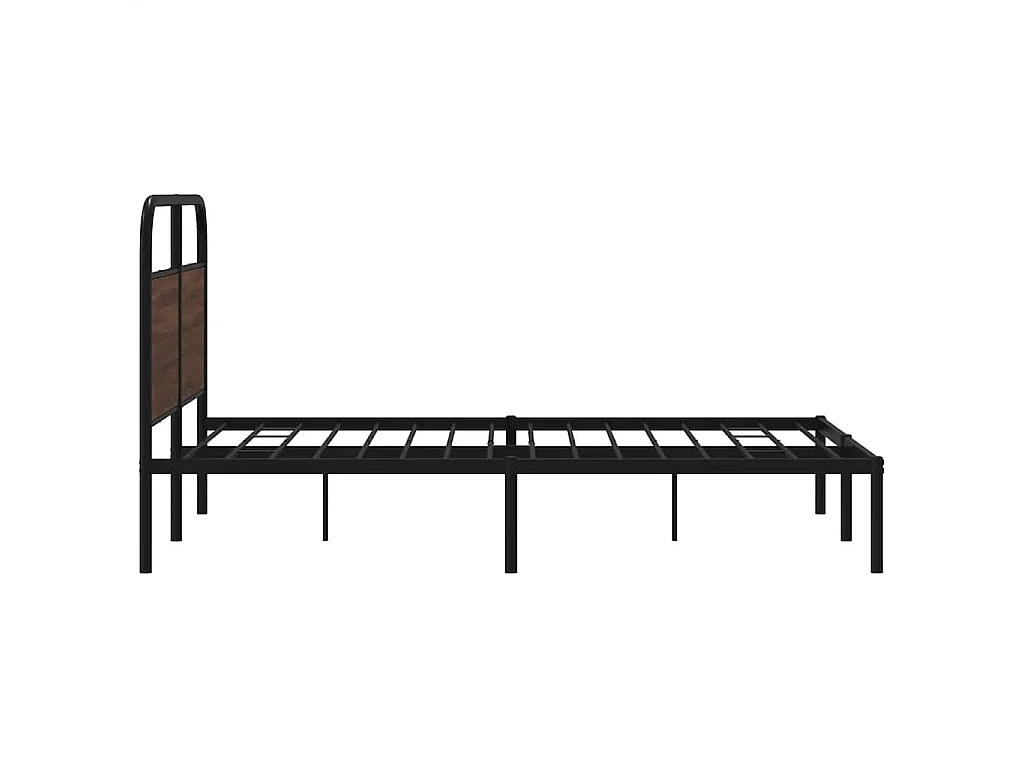 Bedframe zonder matras bewerkt hout bruin eikenkleur 140x190 cm