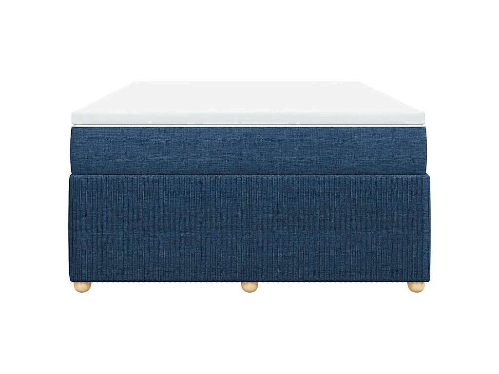 Giroletto a Molle con Materasso Blu 140x190 cm in Tessuto