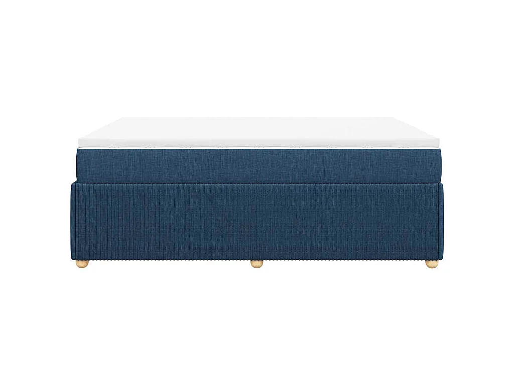 Giroletto a Molle con Materasso Blu 140x190 cm in Tessuto