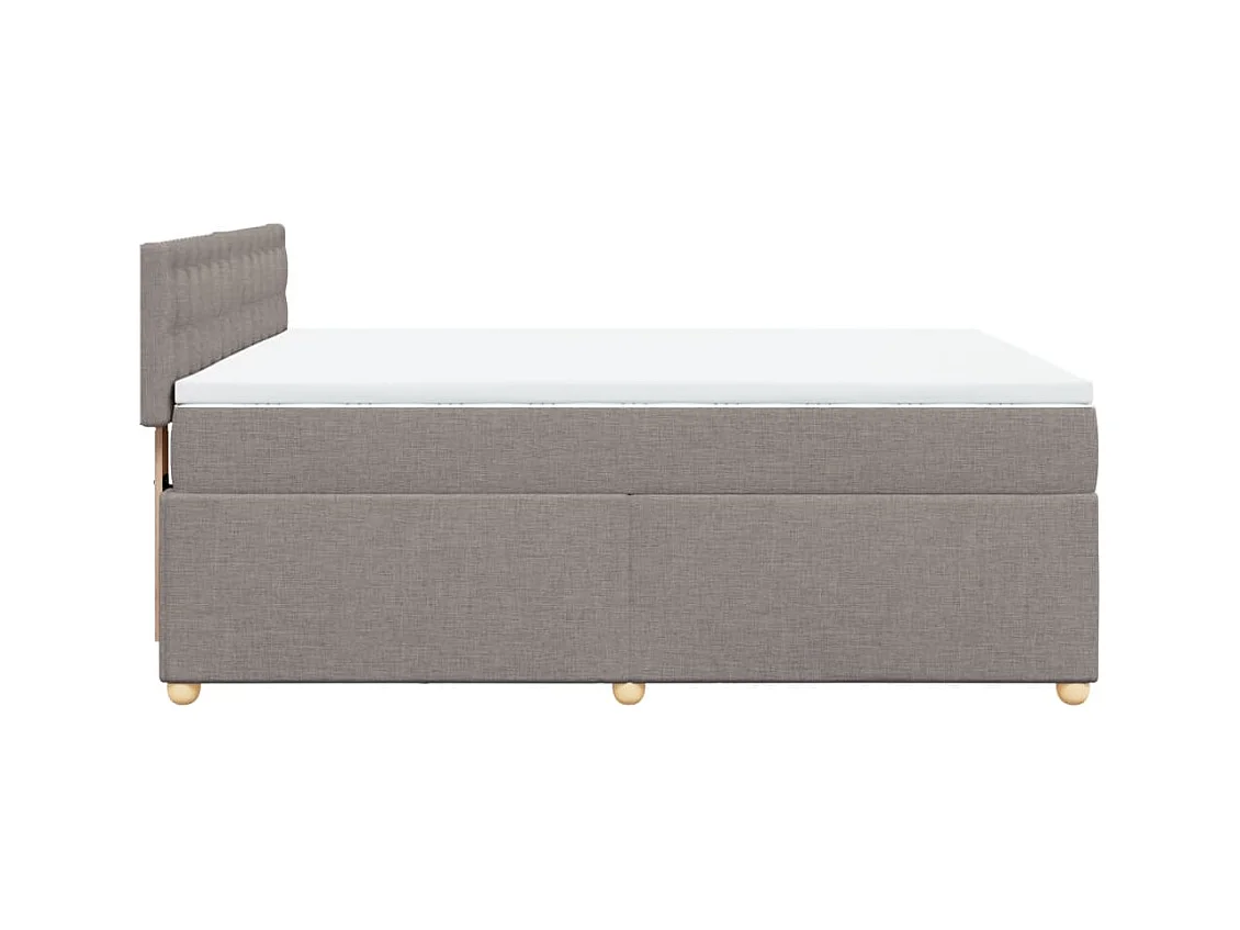 Boxspringbett mit Matratze Taupe 160x200 cm Stoff