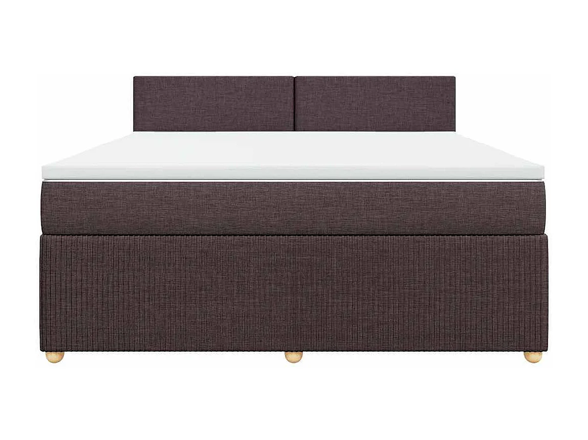 Boxspringbett mit Matratze Dunkelbraun 180x200 cm Stoff
