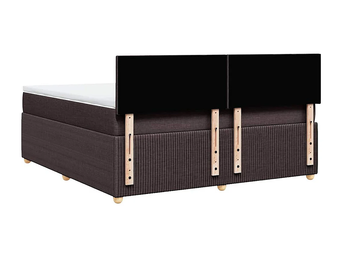 Boxspringbett mit Matratze Dunkelbraun 180x200 cm Stoff
