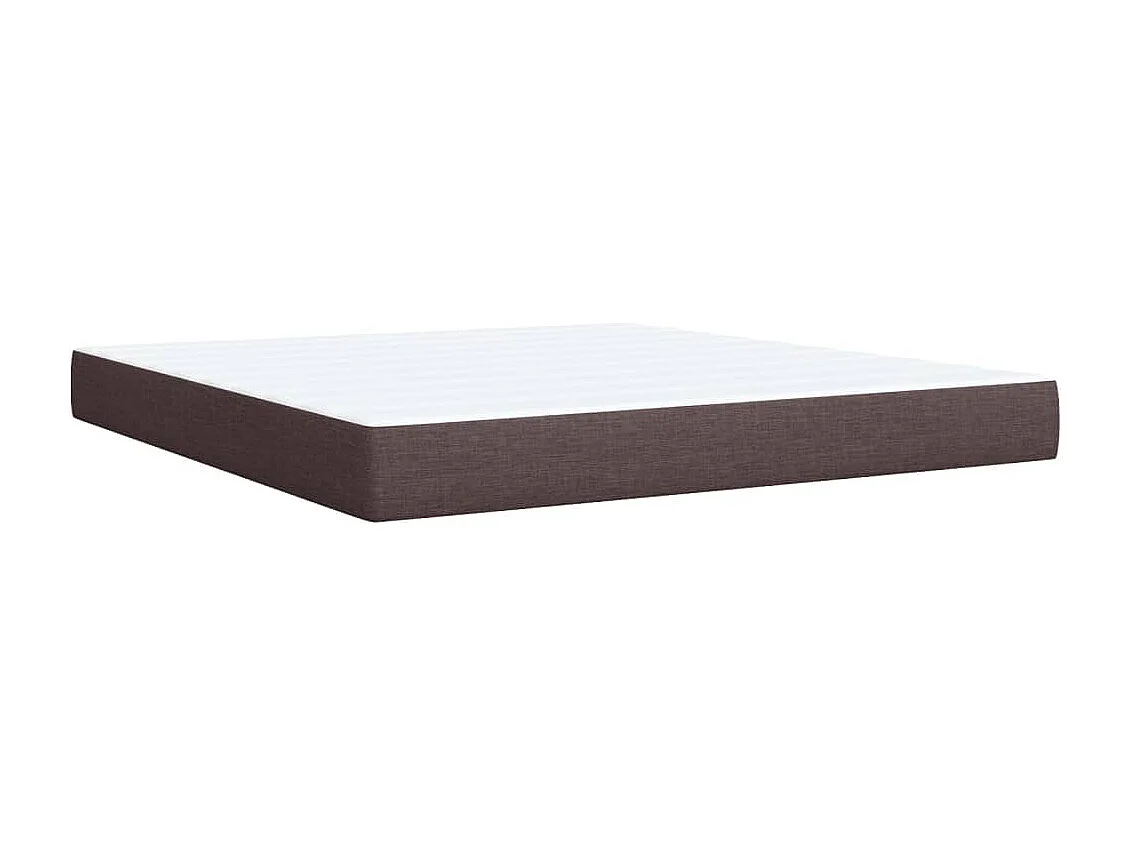 Boxspringbett mit Matratze Dunkelbraun 180x200 cm Stoff