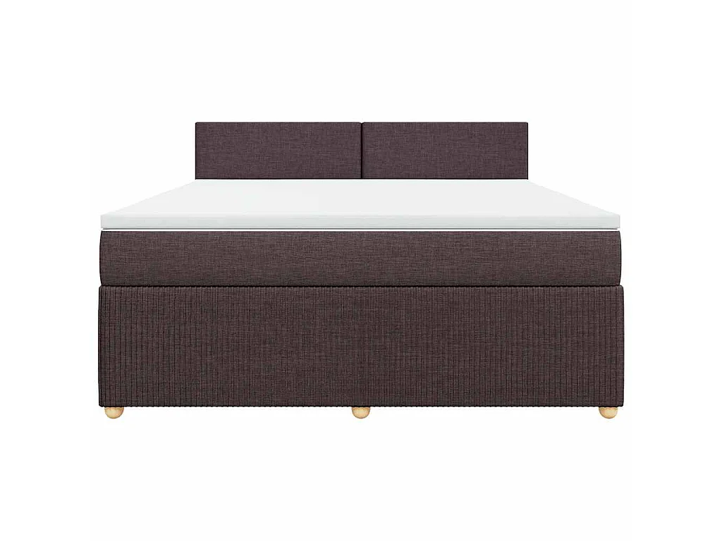 Boxspring met matras stof donkerbruin 180x200 cm