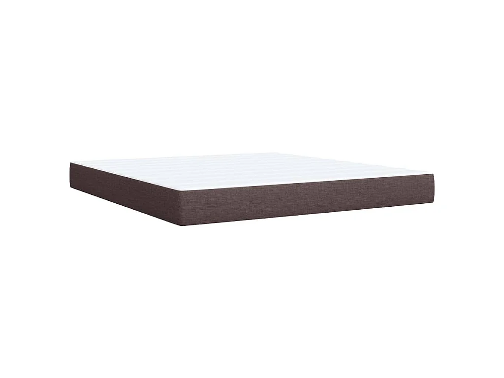 Boxspring met matras stof donkerbruin 180x200 cm