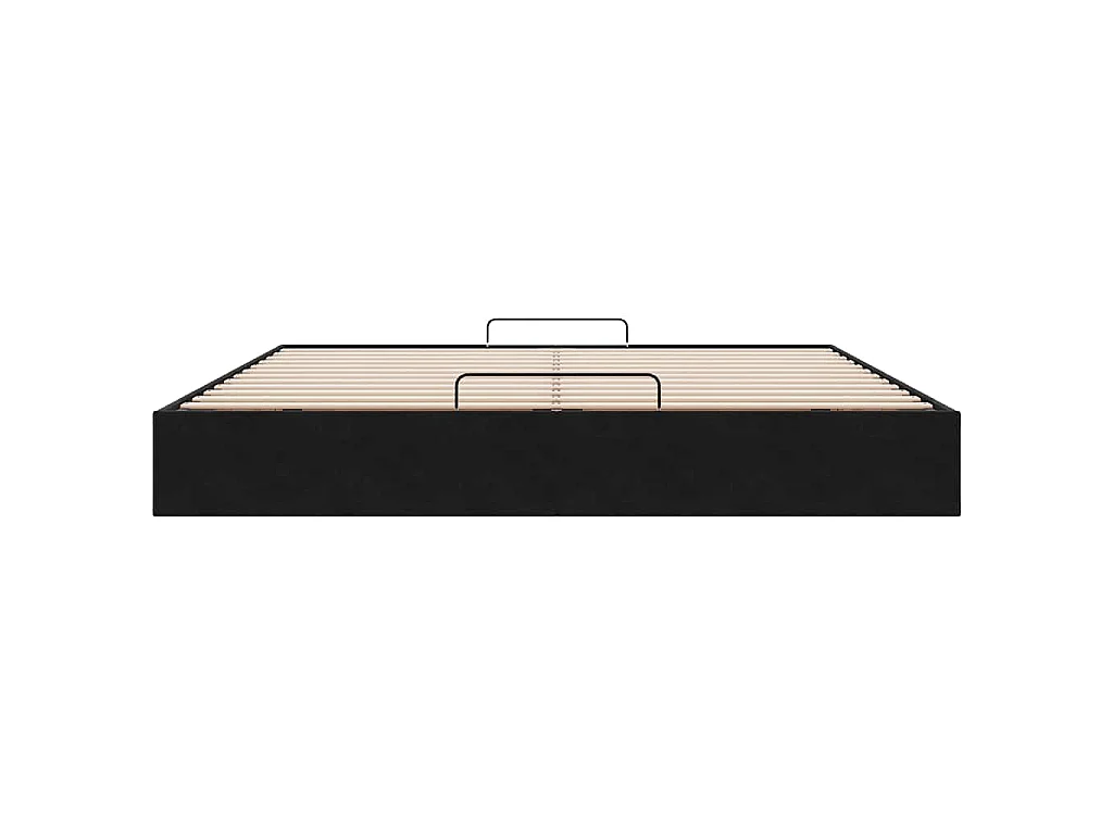 Cadre de lit ottoman sans matelas noir 160x200 cm velours