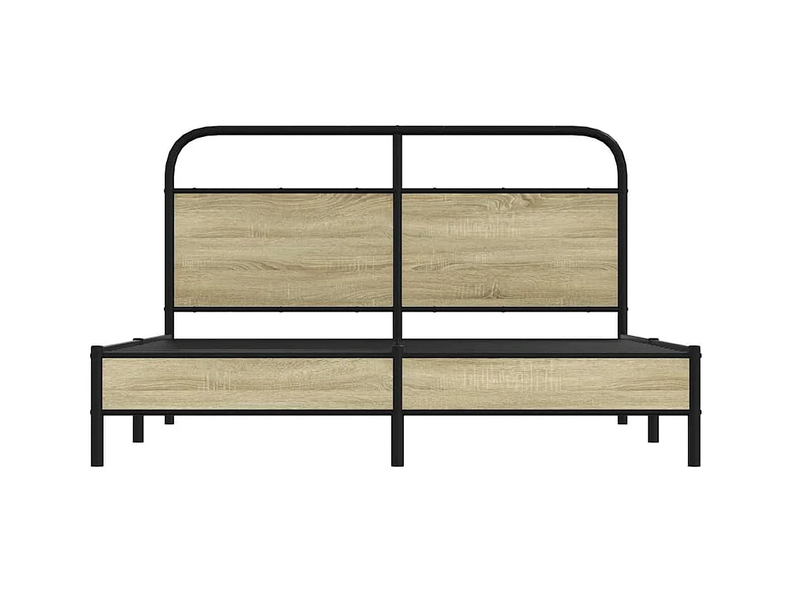 Bettgestell ohne Matratze 160x200 cm Sonoma-Eiche Holzwerkstoff