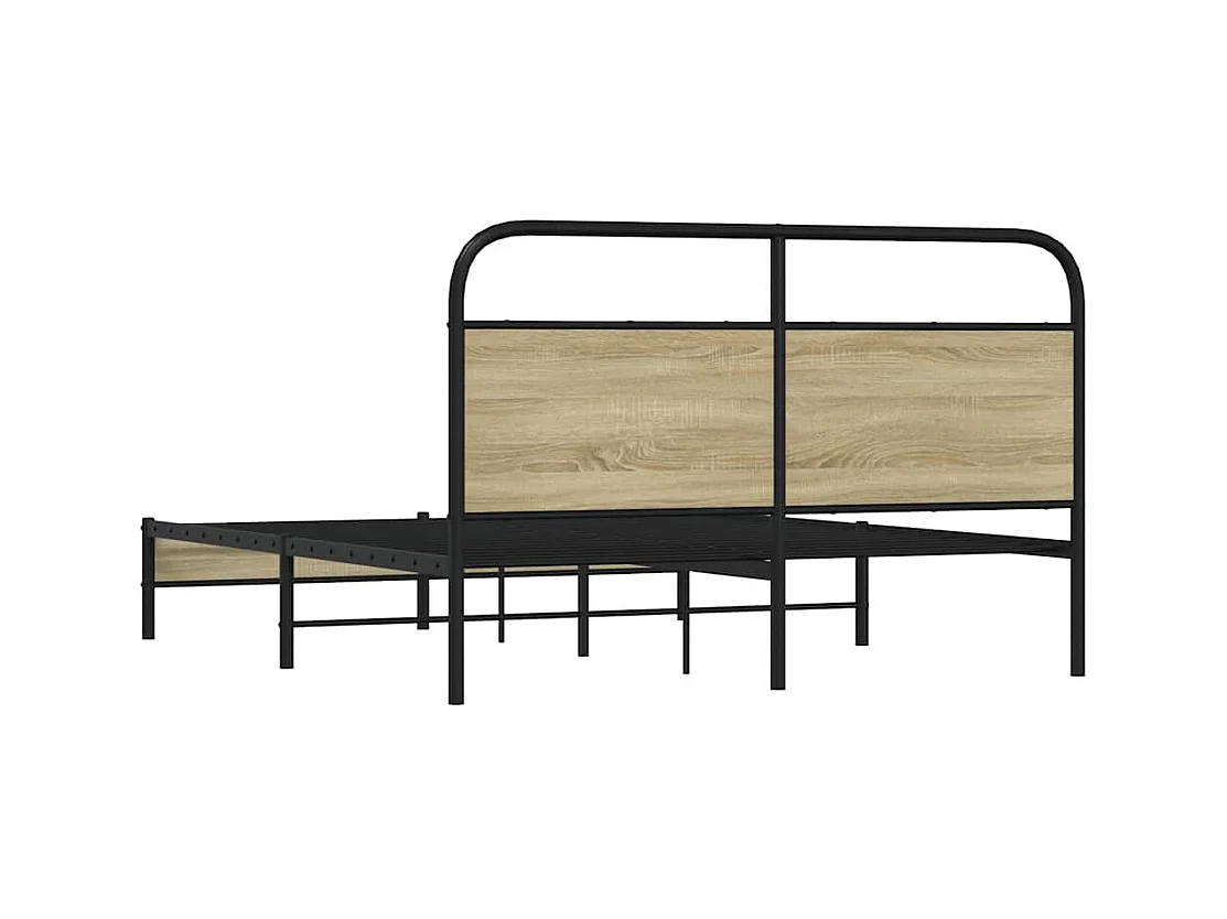 Bettgestell ohne Matratze 160x200 cm Sonoma-Eiche Holzwerkstoff