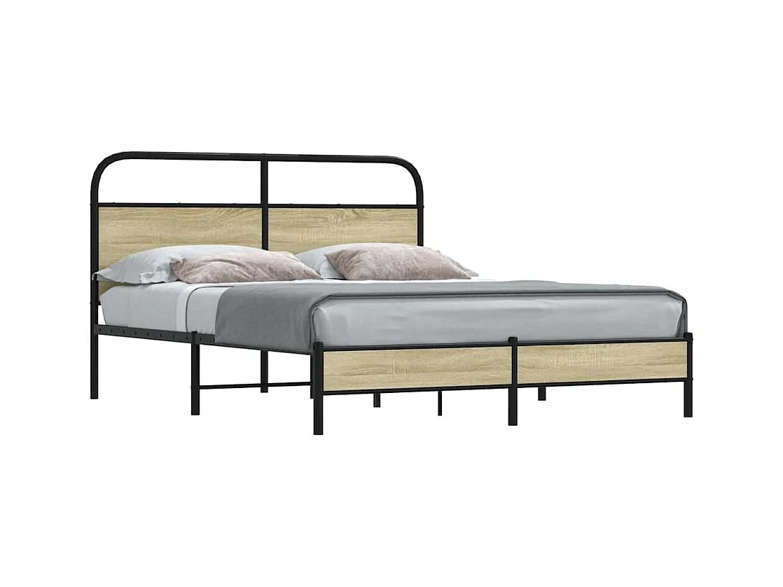 Cadre de lit sans matelas 160x200 cm chêne sonoma