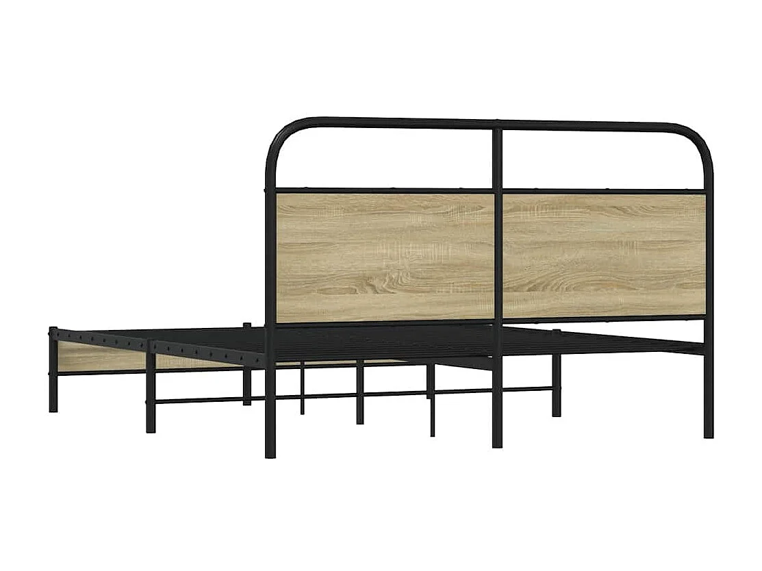 Cadre de lit sans matelas 160x200 cm chêne sonoma