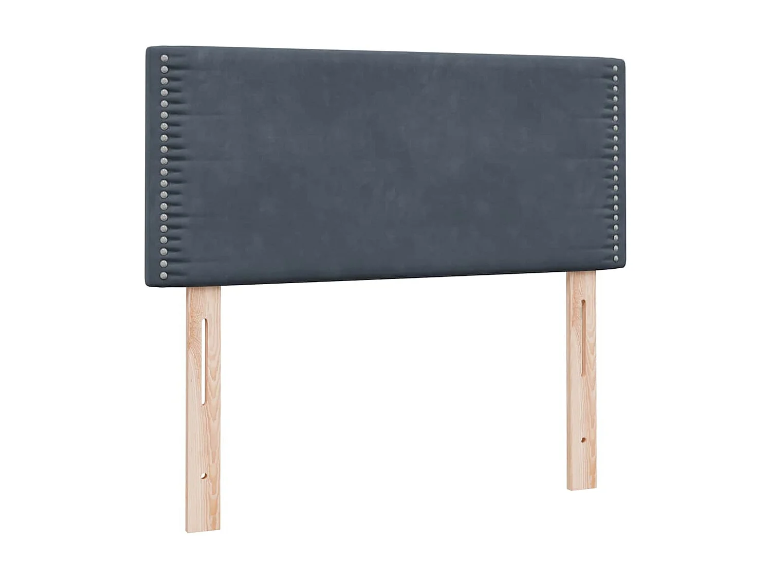 Boxspring met matras fluweel donkergrijs 90x210 cm