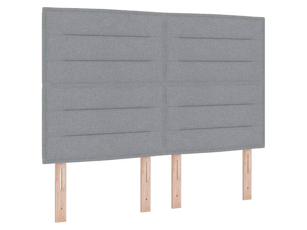 Boxspringbed met matras Lichtgrijs 140 x 200 cm Stof