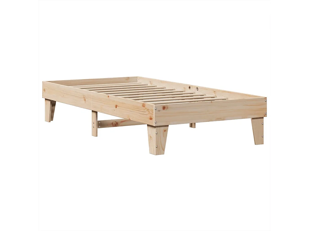 Giroletto senza Materasso 100x200 cm in Legno Massello di Pino