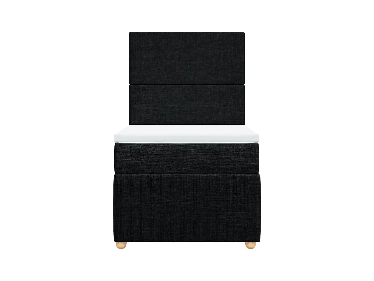 Sommier à lattes de lit avec matelas Noir 100x200 cm Tissu