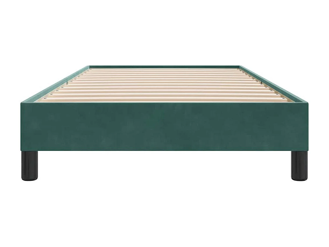 Boxspring zonder matras fluweel donkergroen 100x210 cm