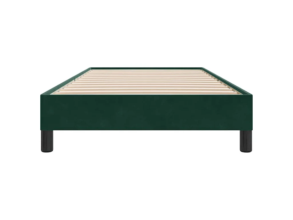 Boxspring zonder matras fluweel donkergroen 100x210 cm