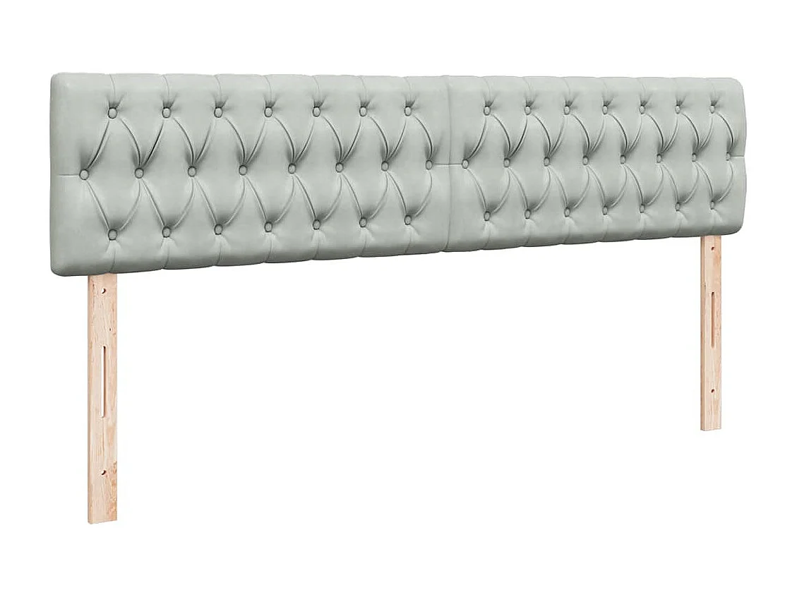 Ottoman bed met matras 160x200cm fluweel lichtgrijs