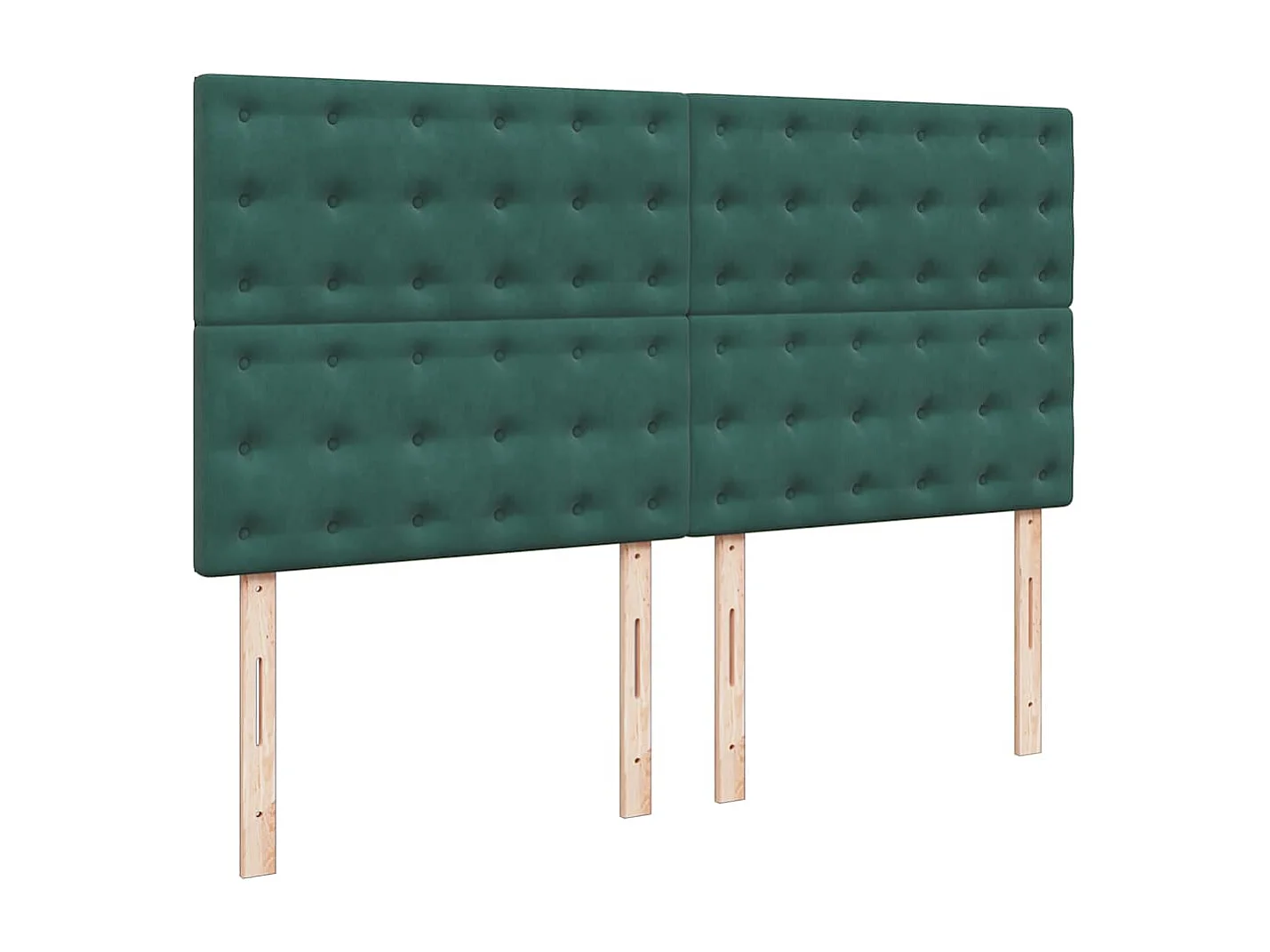 Cama box spring con colchón terciopelo verde oscuro 180x200 cm