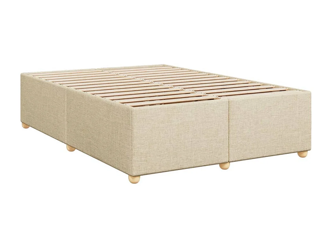 Cama com molas/colchão 140x200 cm tecido cor creme