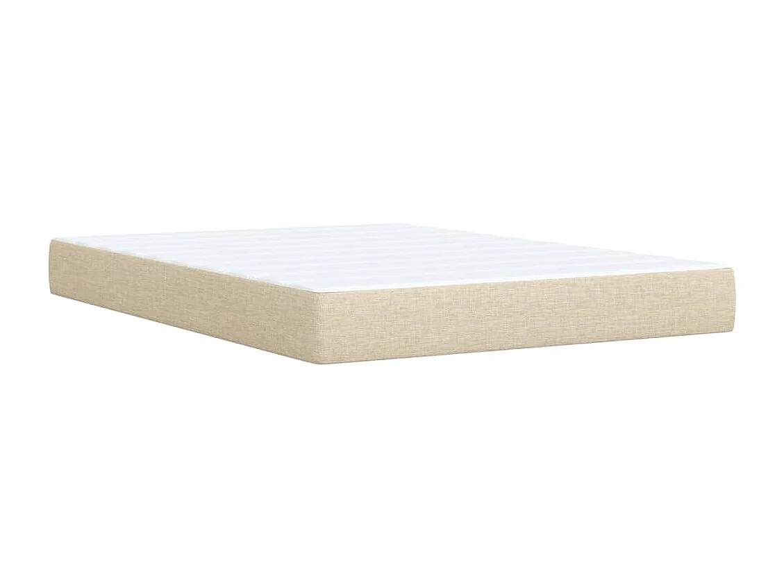 Cama com molas/colchão 140x200 cm tecido cor creme