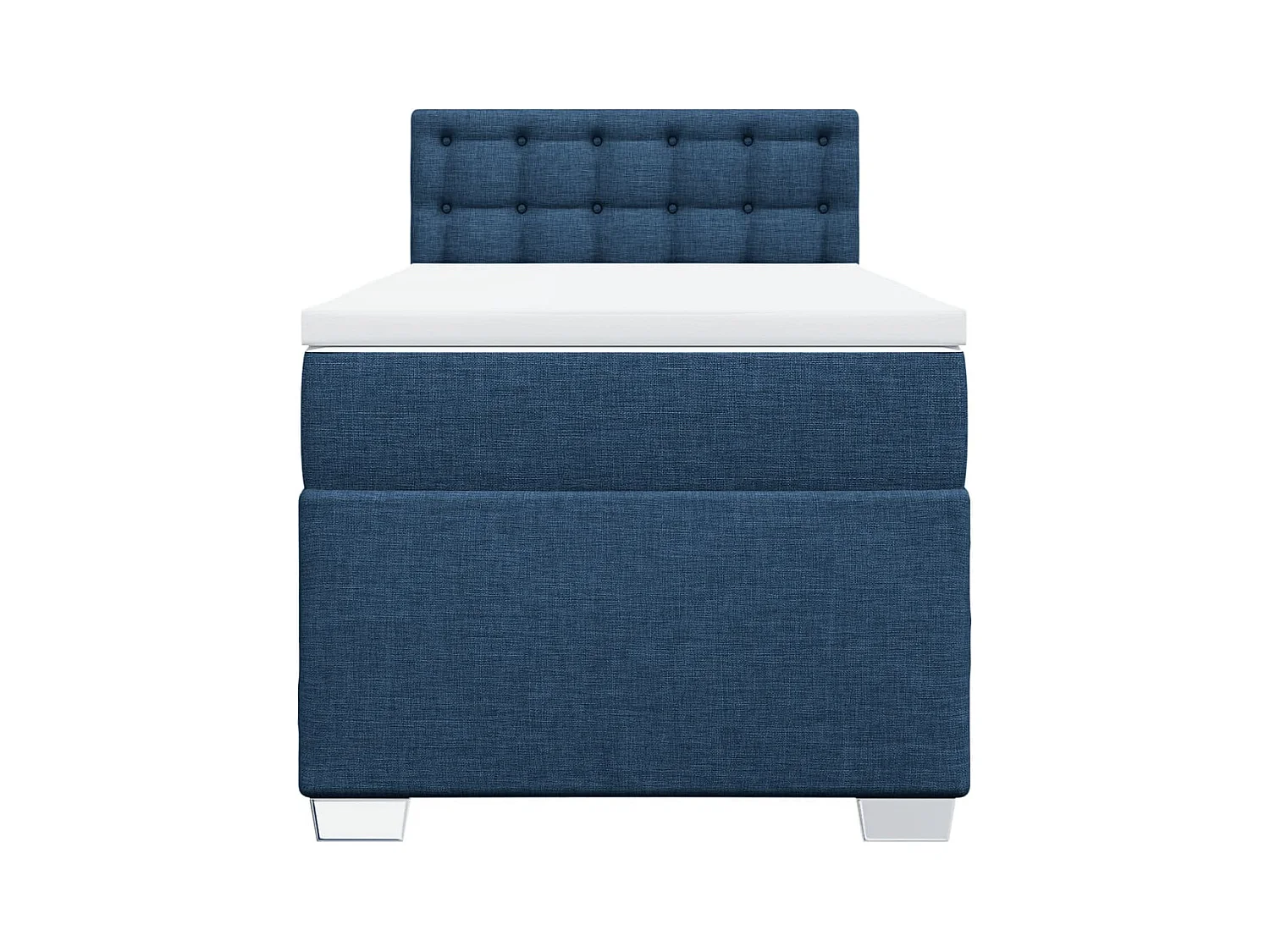 Sommier à lattes de lit avec matelas Bleu 90x200 cm Tissu