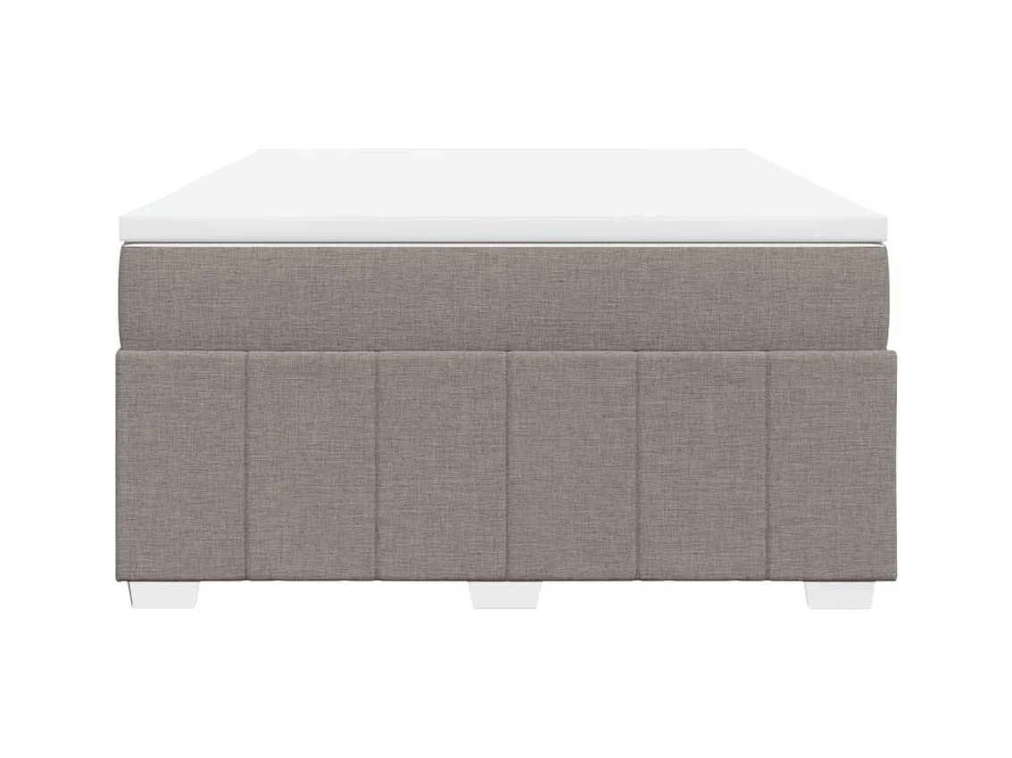 Boxspringbett mit Matratze Taupe 160x200 cm Stoff