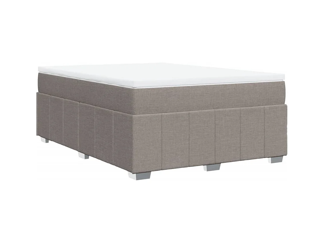Boxspringbett mit Matratze Taupe 160x200 cm Stoff