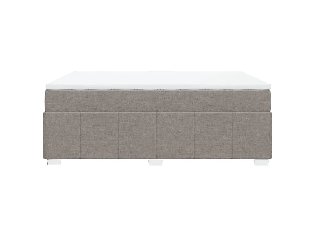 Sommier à lattes de lit avec matelas Taupe 160x200 cm Tissu