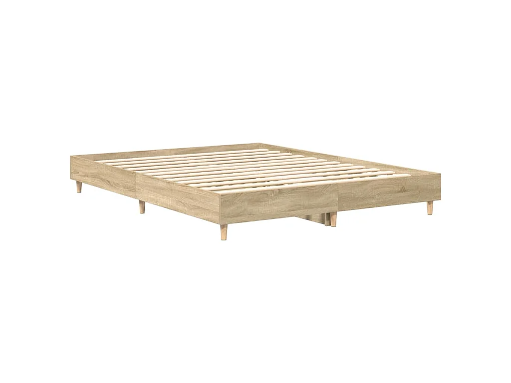 Cadre de lit sans matelas chêne sonoma 140x200 cm