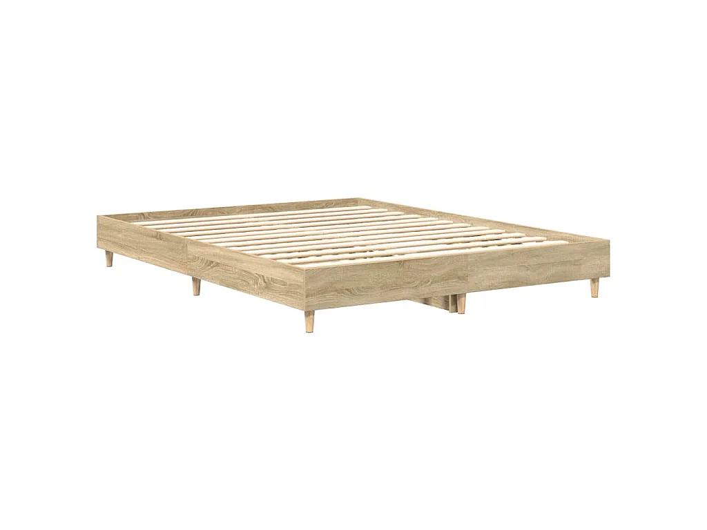 Cadre de lit sans matelas chêne sonoma 140x200 cm