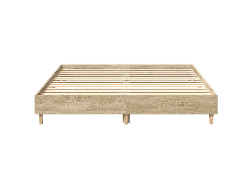 Cadre de lit sans matelas chêne sonoma 140x200 cm