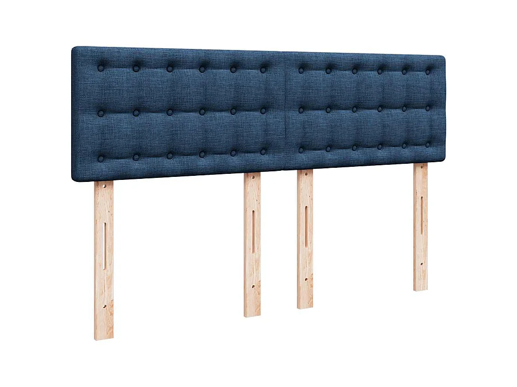 Giroletto a Molle con Materasso Blu 160x200 cm in Tessuto