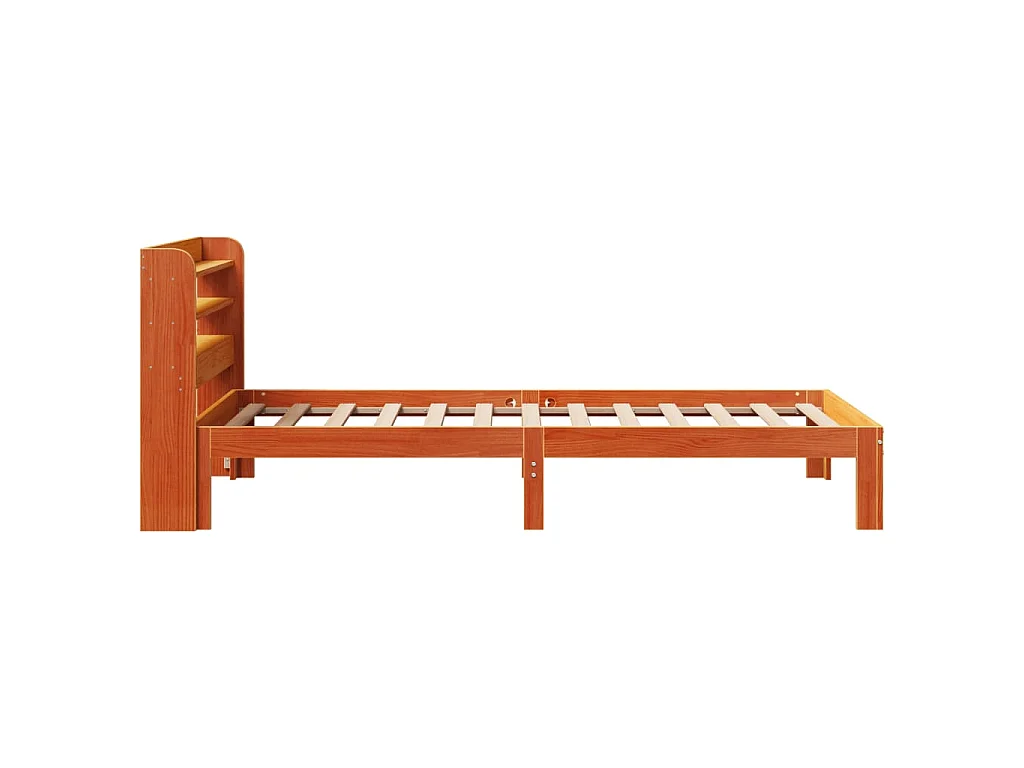 Letto senza Materasso Marrone Cera 100x200 cm in Legno di Pino