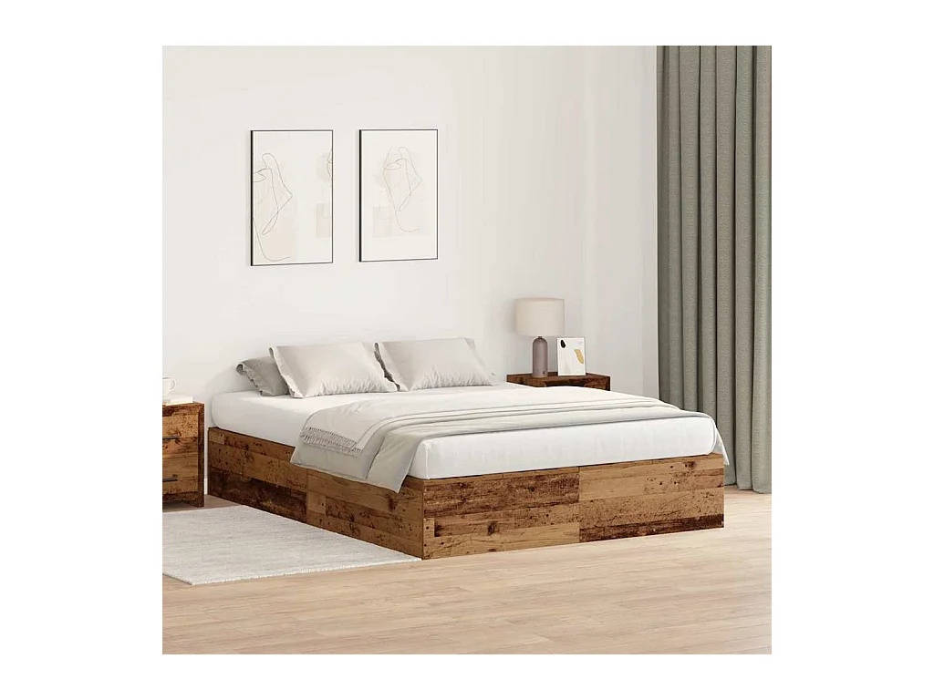 Cadre de lit Bois ancien 150 x 200 cm Bois d'ingénierie