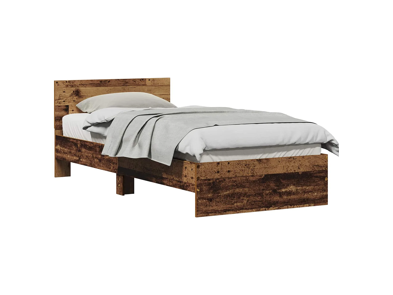 Cadre de lit Bois ancien 90 x 190 cm Bois d'ingénierie