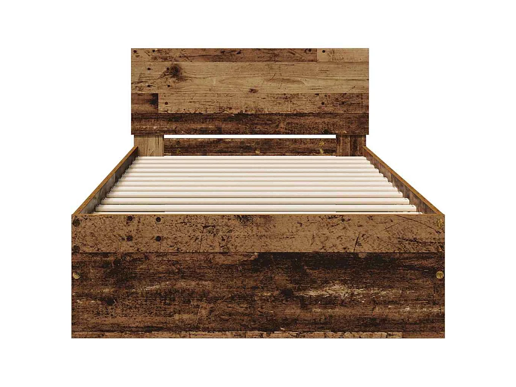 Cadre de lit Bois ancien 90 x 190 cm Bois d'ingénierie