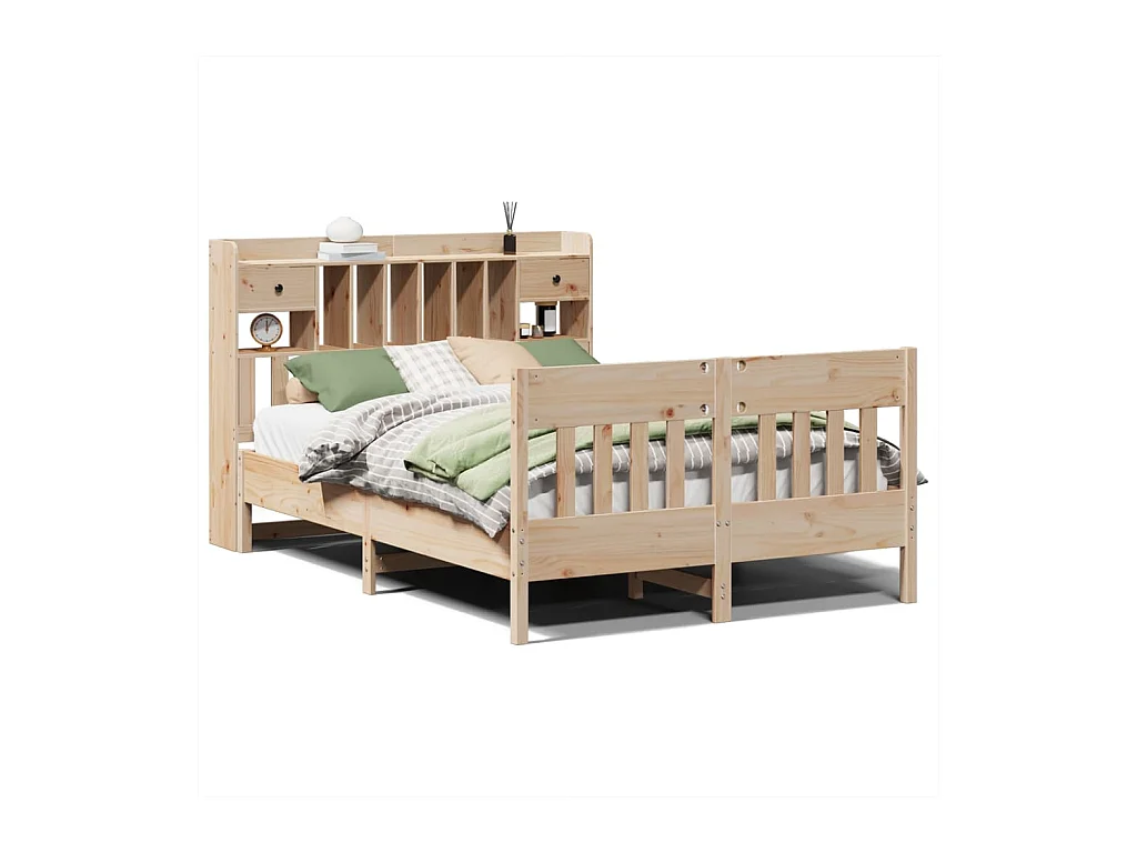 Cadre de lit sans matelas 160x200 cm bois massif de pin