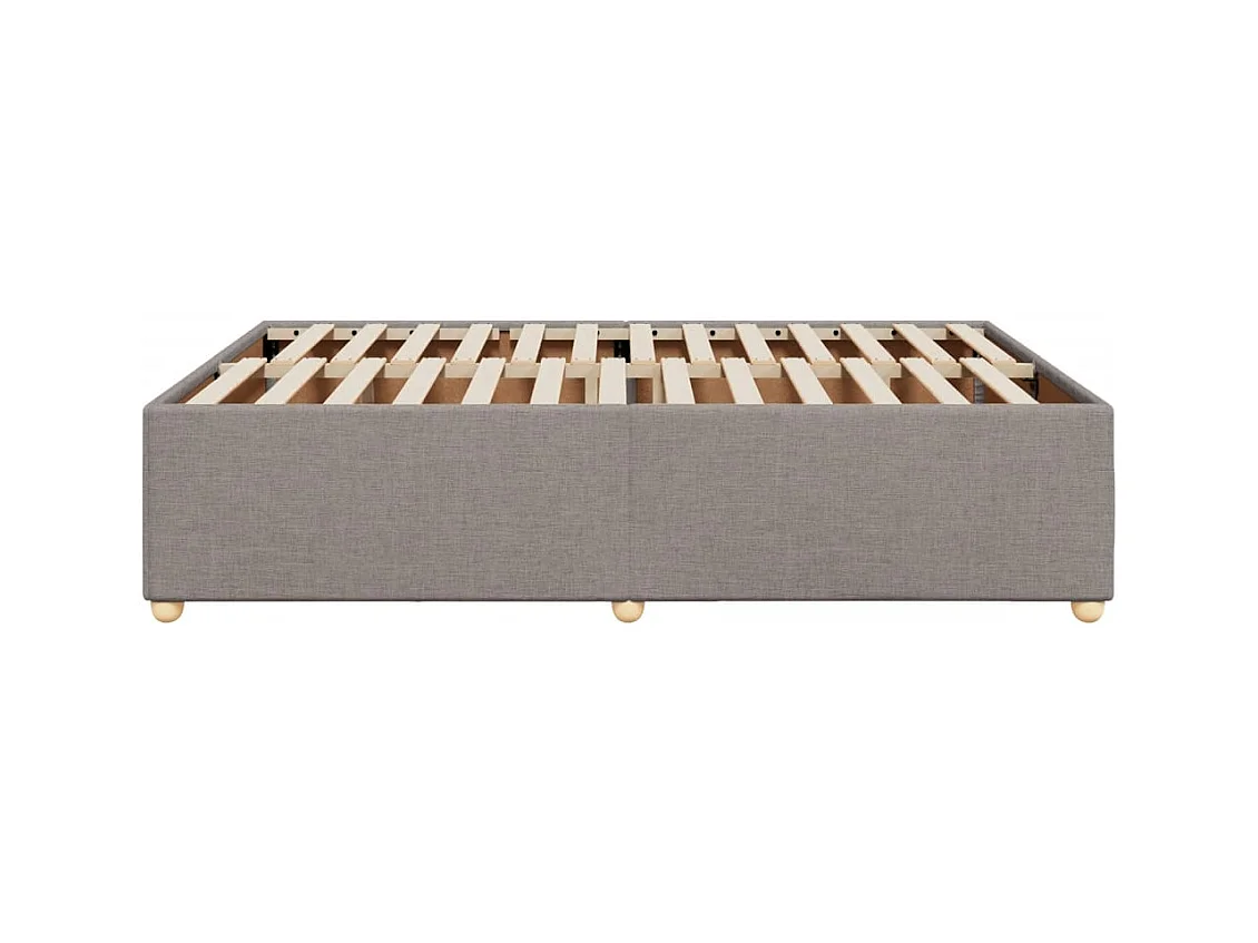 Bettgestell ohne Matratze Taupe 140x190 cm Stoff