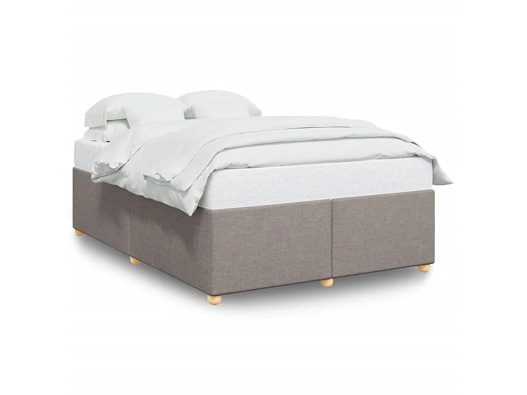 Bedframe zonder matras stof taupe 140x190 cm