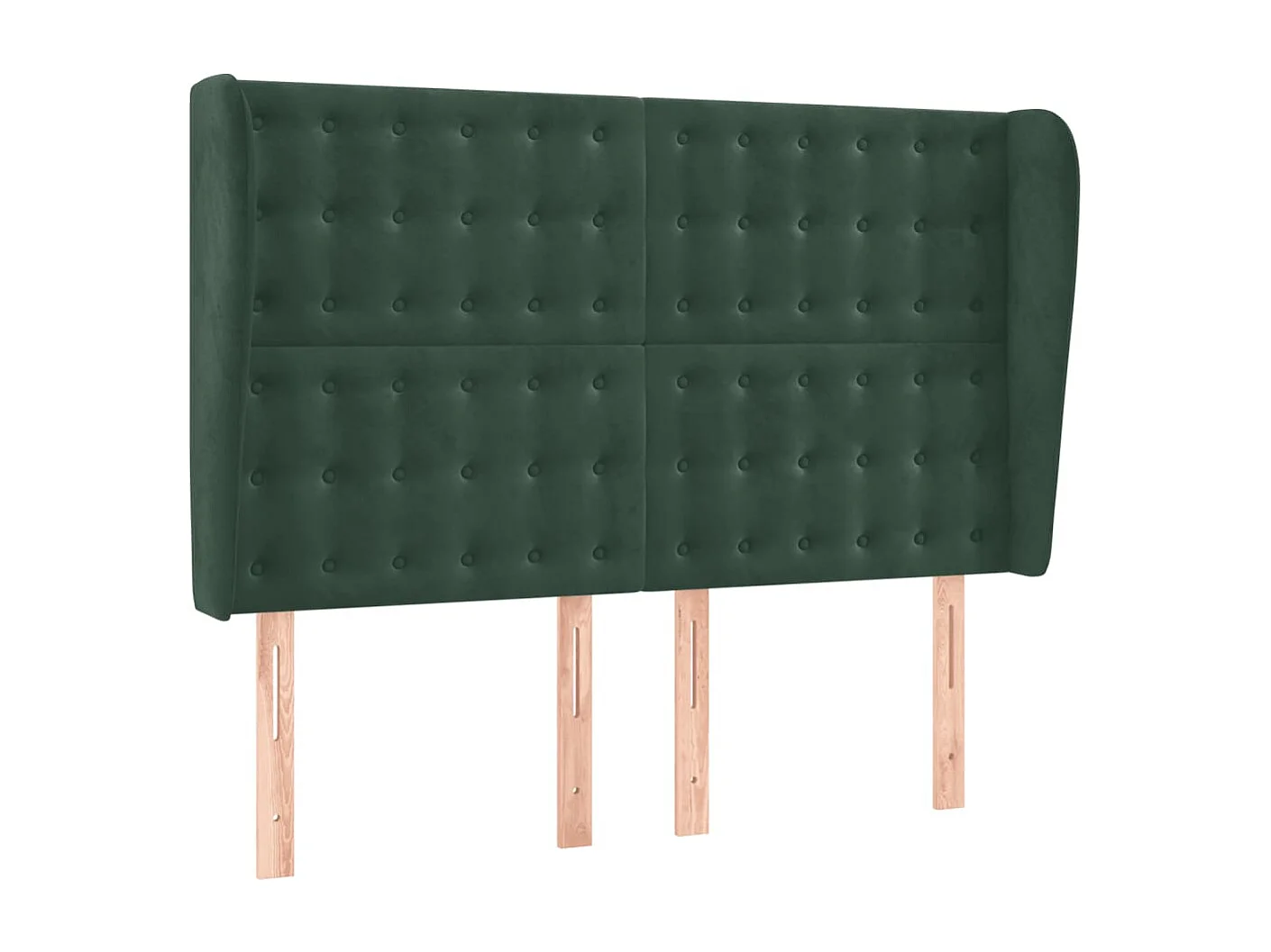 Sommier à lattes de lit matelas et LED Vert foncé 140x200 cm