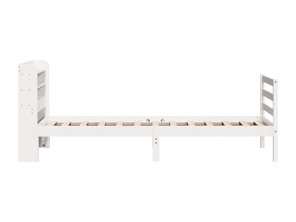 Bedframe met hoofdeinde zonder matras 90x190 cm wit