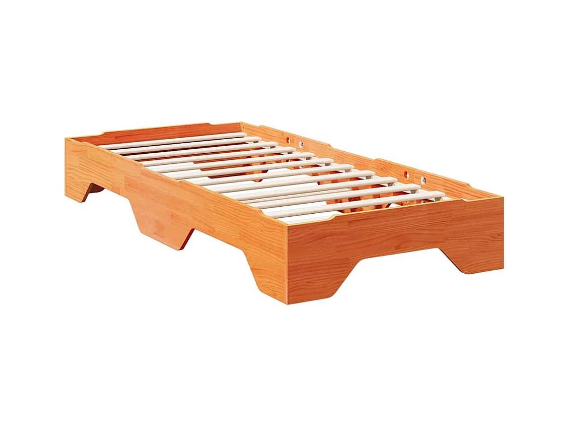 Giroletto senza Materasso impilabile Marrone Cera 90x190 cm