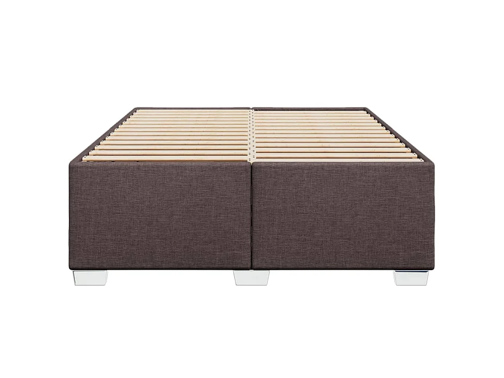 Bettgestell ohne Matratze Dunkelbraun 140x190 cm Stoff