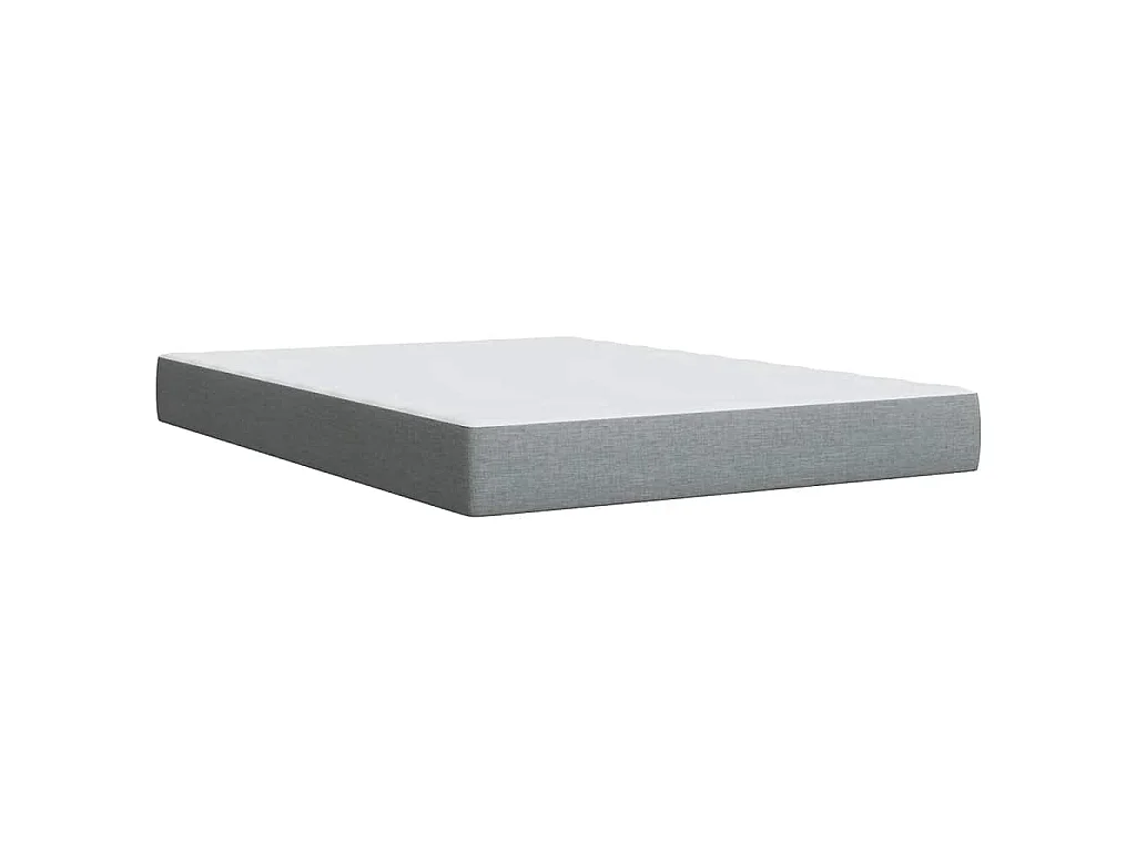 Boxspringbett mit Matratze Hellgrau 140x190 cm Stoff