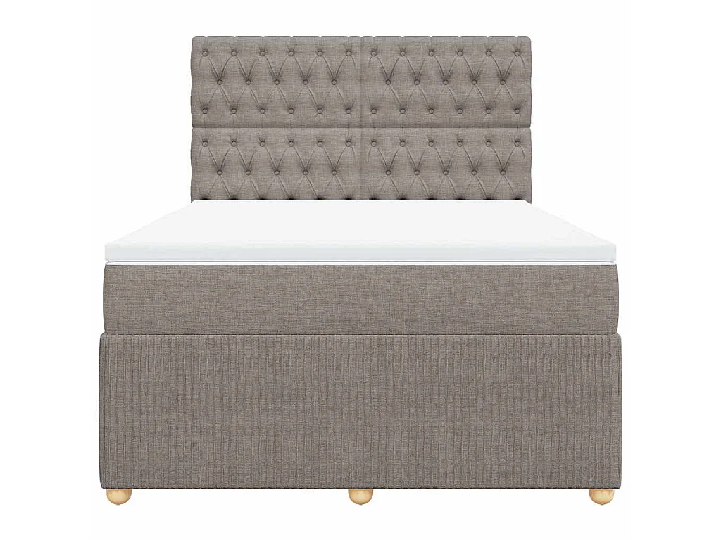 Giroletto a Molle con Materasso Tortora 140x190 cm in Tessuto