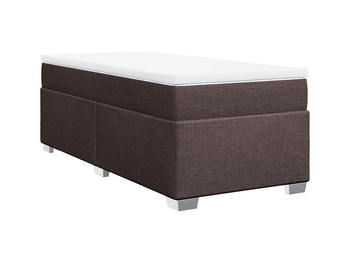 Sommier à lattes de lit avec matelas Marron foncé 100x200 cm