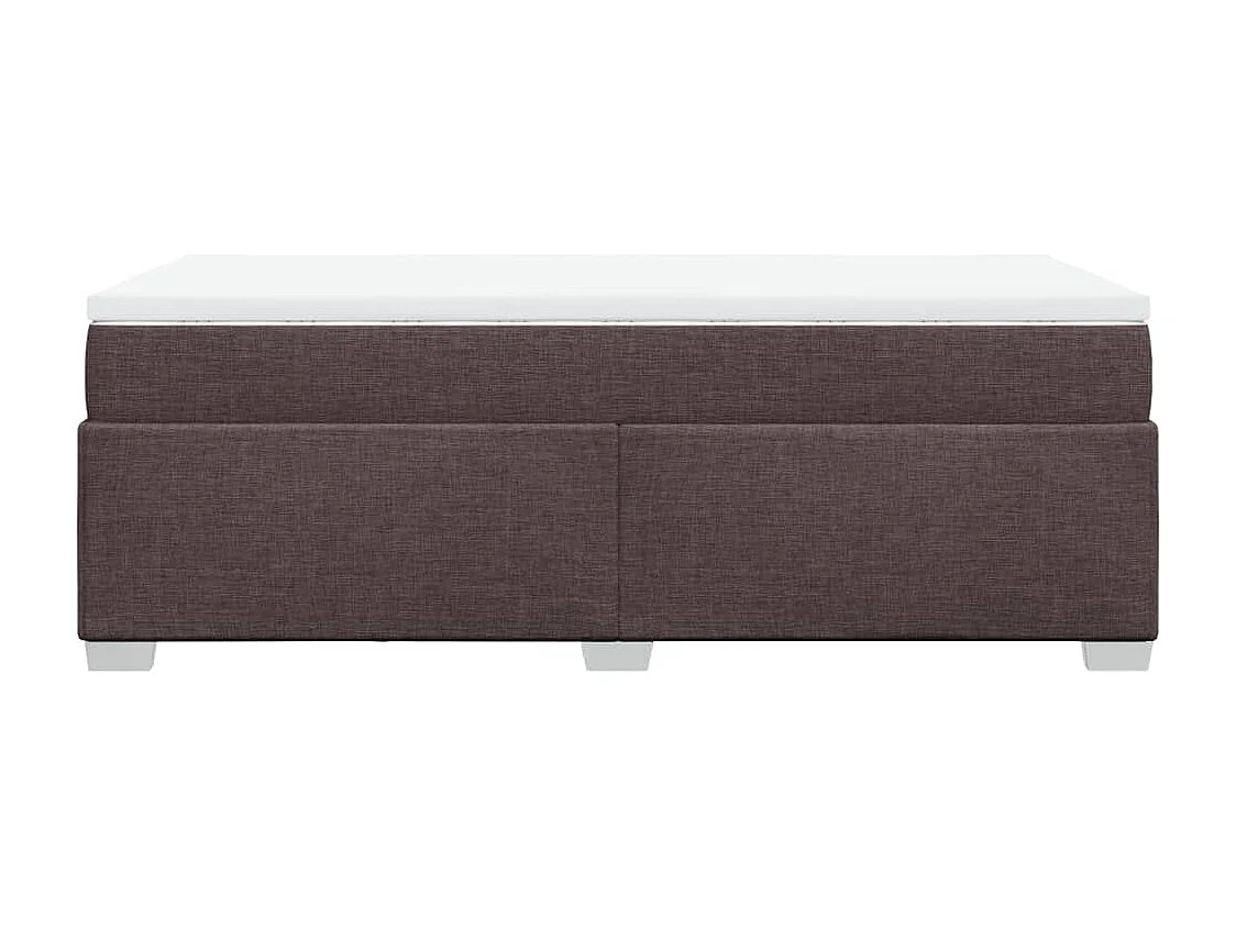 Boxspringbett mit Matratze Dunkelbraun 100x200 cm Stoff